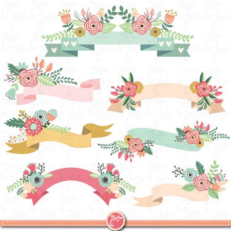 floral banner clipart